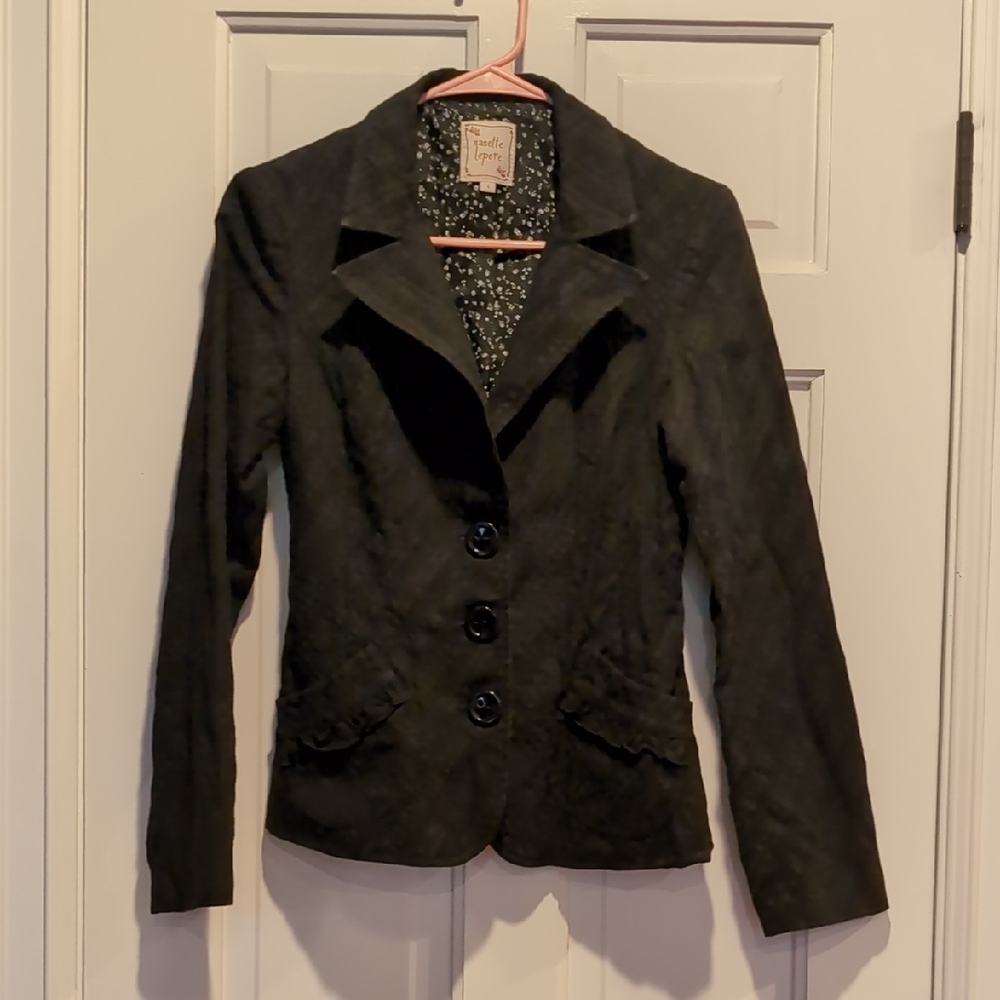 Nanette Lepore Black Textured Blazer